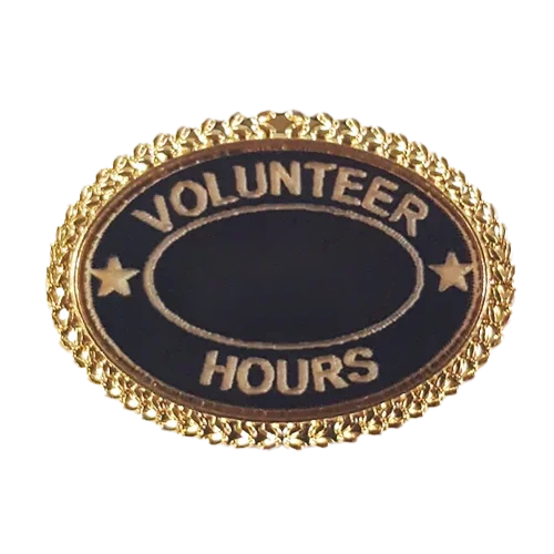 Volunteer Hours Lapel Pin Oval