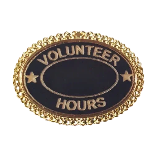 Volunteer Hours Lapel Pin Oval