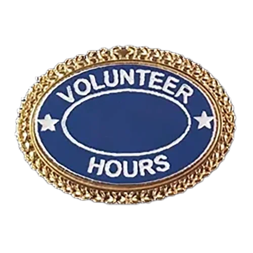 Volunteer Hours Lapel Pin Oval