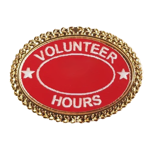 Volunteer Hours Lapel Pin Oval