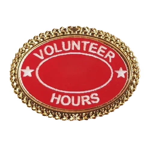 Volunteer Hours Lapel Pin Oval