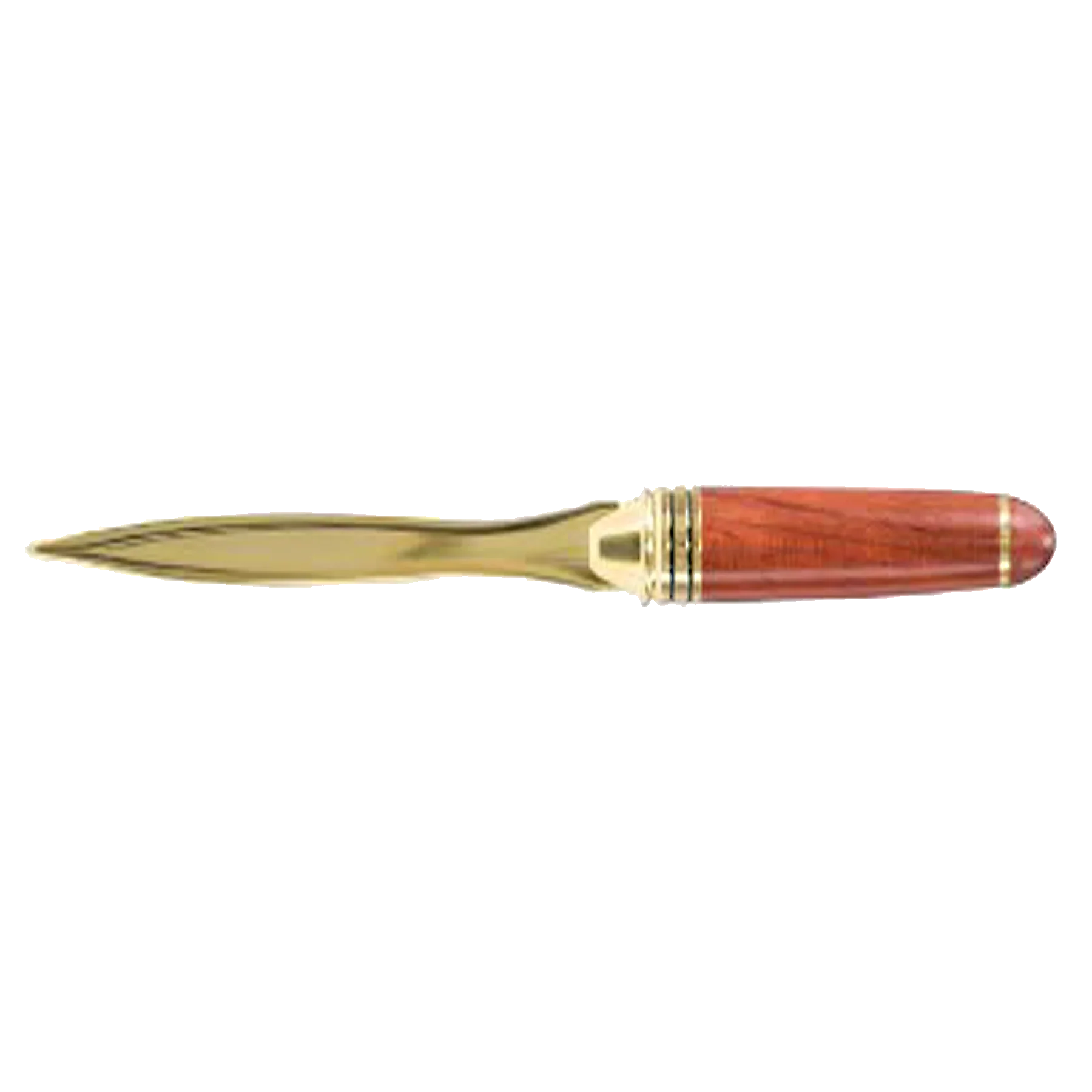 Engraved Rosewood and Brass Letter Opener