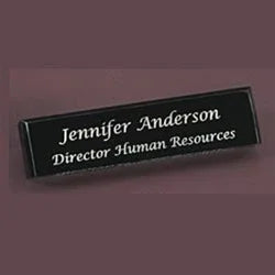 Black Acrylic Desk Plate - awardshere.com