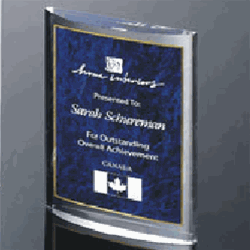 Blue Acrylic Curve Award - awardshere.com