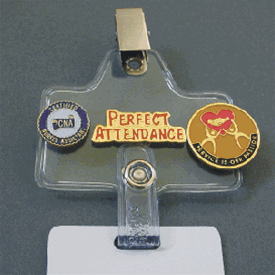 Horizontal Service & Award Pin Badge Reel Adapter (Clear Vinyl