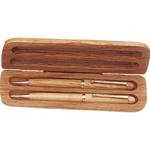 Engraved Maple Pen, Pencil and Box