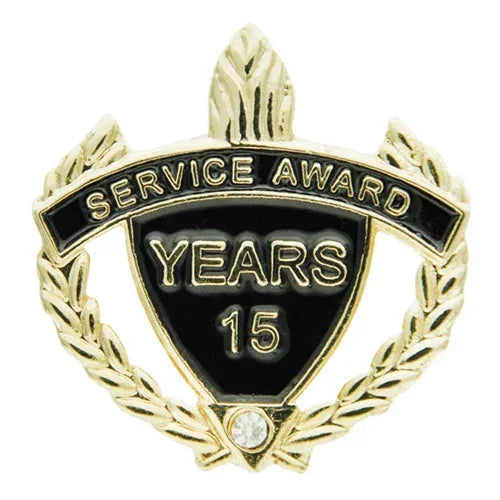 15 Year Rhinestone Service Pin - awardshere.com
