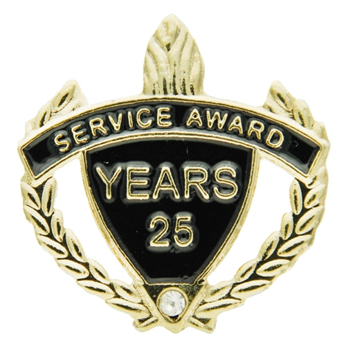 25 Year Rhinestone Service Pin