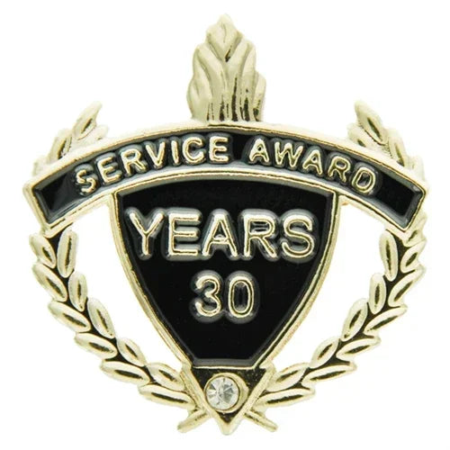 30 Year Rhinestone Service Pin - awardshere.com