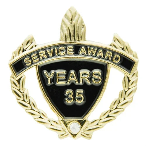 35 Year Rhinestone Service Pin - awardshere.com