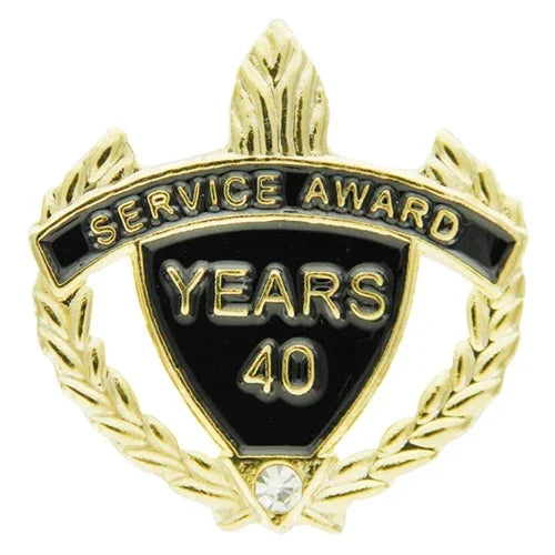 40 Year Rhinestone Service Pin - awardshere.com