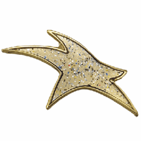 Glitter Gold Star Pin