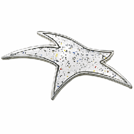 Glitter Silver Star Pin