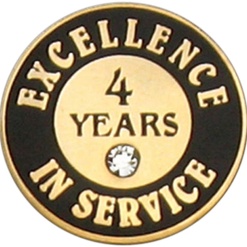 4 Years of Service Pin with Stone