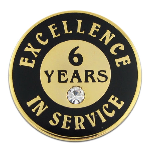 6 Years of Service Pin with Stone