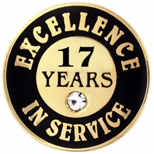 17 Years of Service Pin with Stone