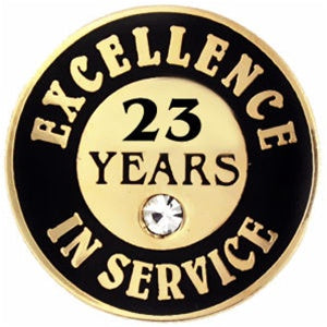 23 Years of Service Pin with Stone
