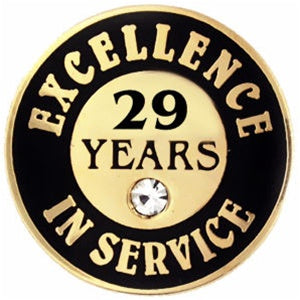 29 Years of Service Pin with Stone