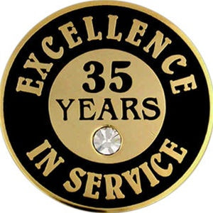35 Years of Service Pin with Stone