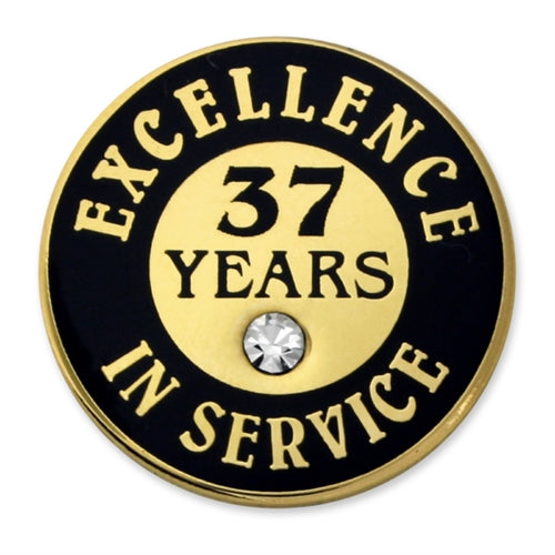 37 Years of Service Pin with Stone