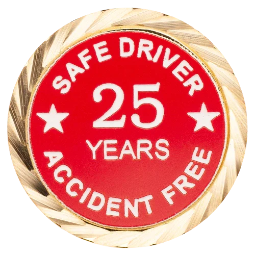 Safe Driver Pin / Accident Free Pin with your choice of years - awardshere.com