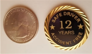 Safe Driver Pin, Accident Free Pin with your choice of years