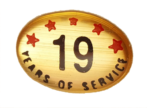 19 Years Self Adhesive Years of Service