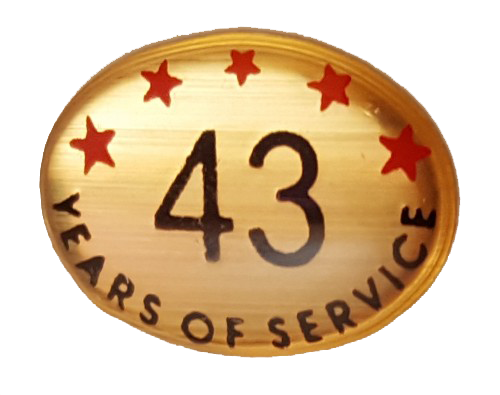 43 Years Self Adhesive Years of Service