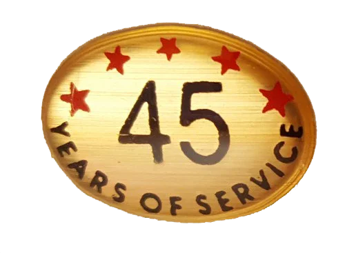 45 Years Self Adhesive Years of Service - awardshere.com