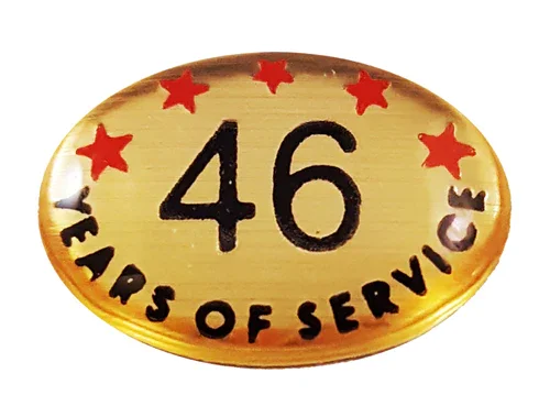 46 Years Self Adhesive Years of Service - awardshere.com