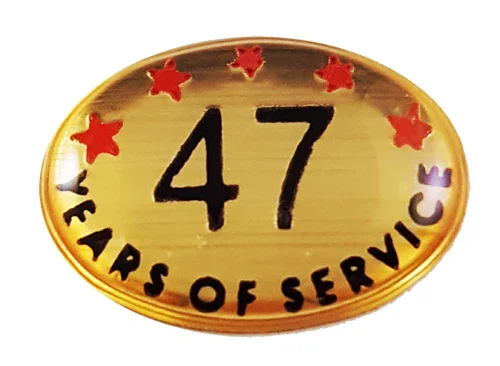 47 Years Self Adhesive Years of Service - awardshere.com