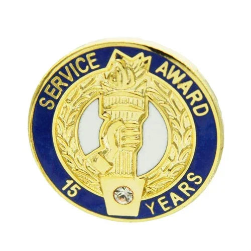 15 Year Crystal Award Pin with Presentation Box - awardshere.com
