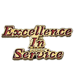 Excellence in Service Pin