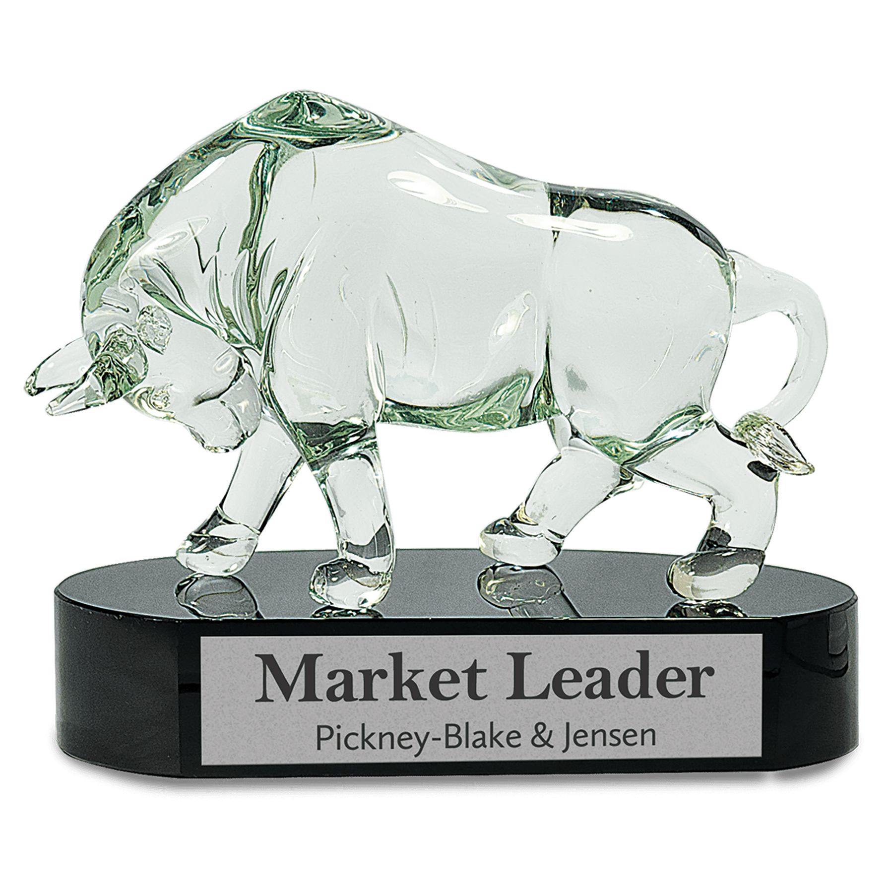 Art Glass Bull Sculpture