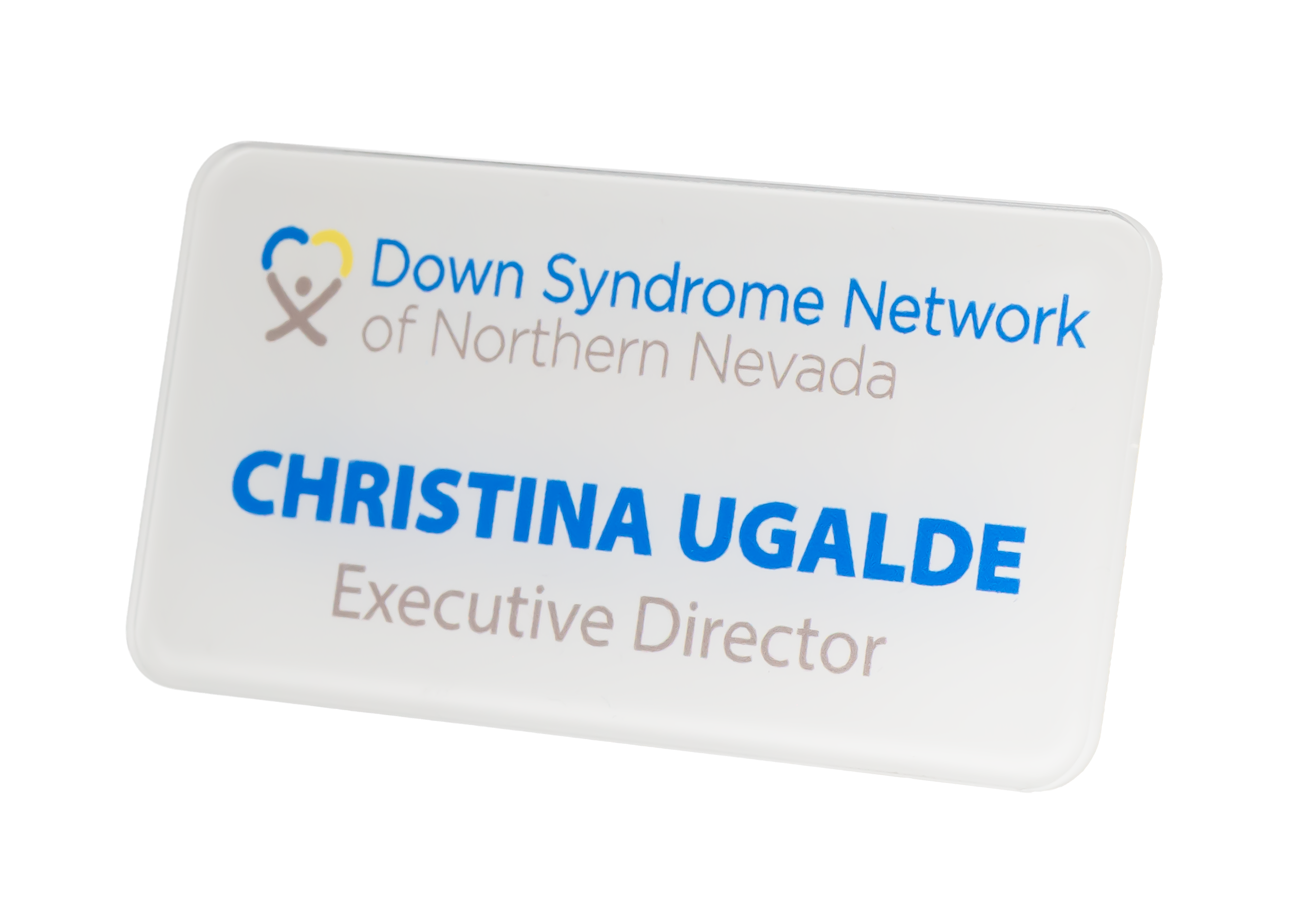 Clear Acrylic Full Color Name Badge