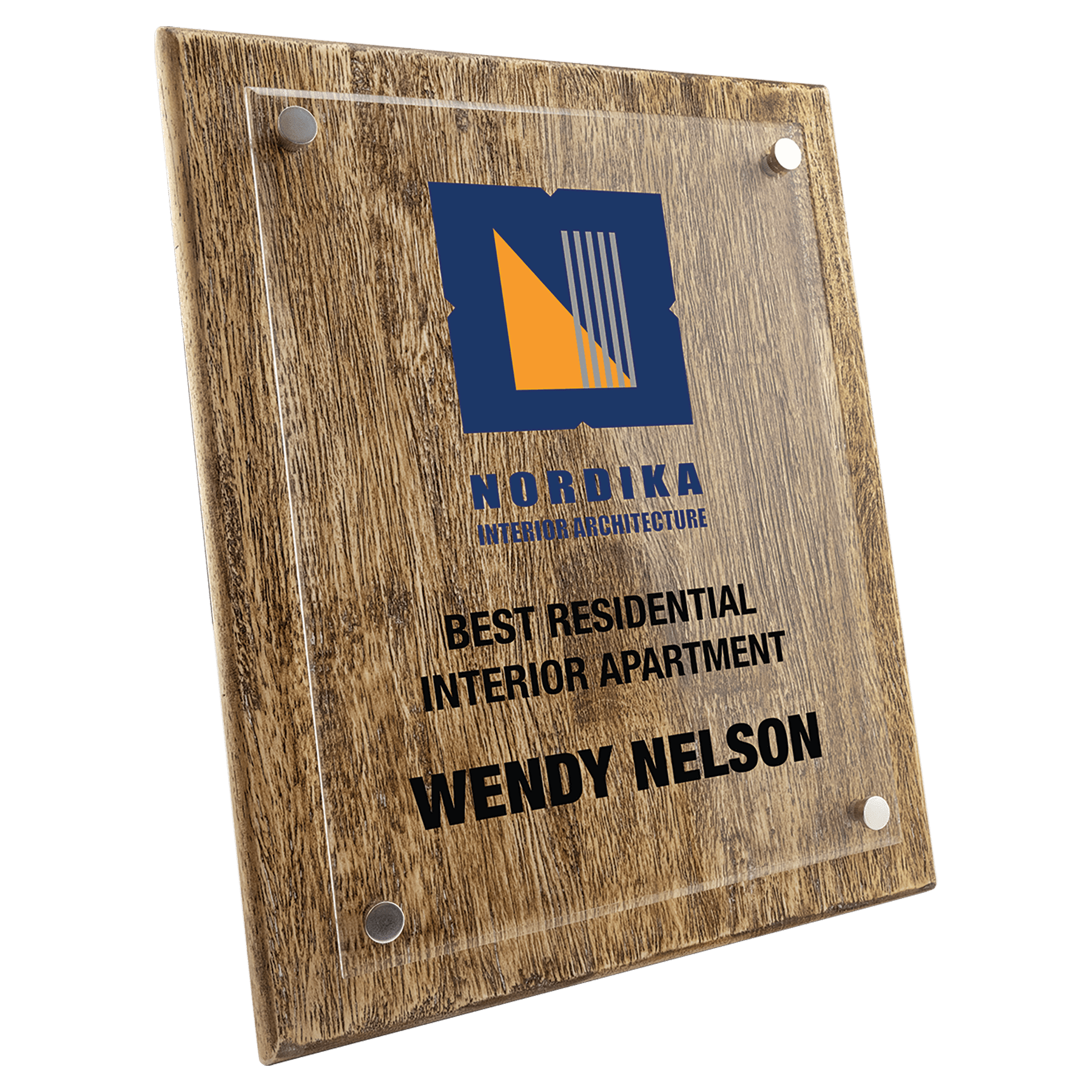 Barnwood Floating Acrylic Plaque