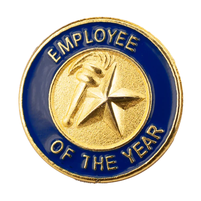 Employee Pin Program Employee of the Month, Quarter and Year Recognition Lapel Pins ...