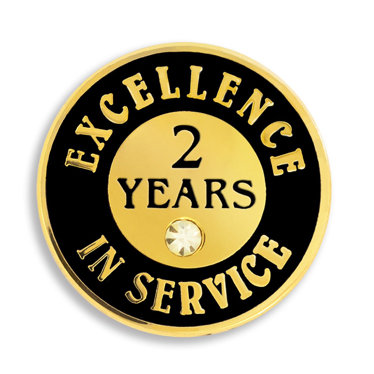 2 Years of Service Pin with Stone