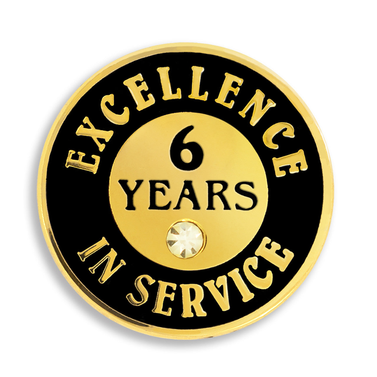 6 Years of Service Pin with Stone