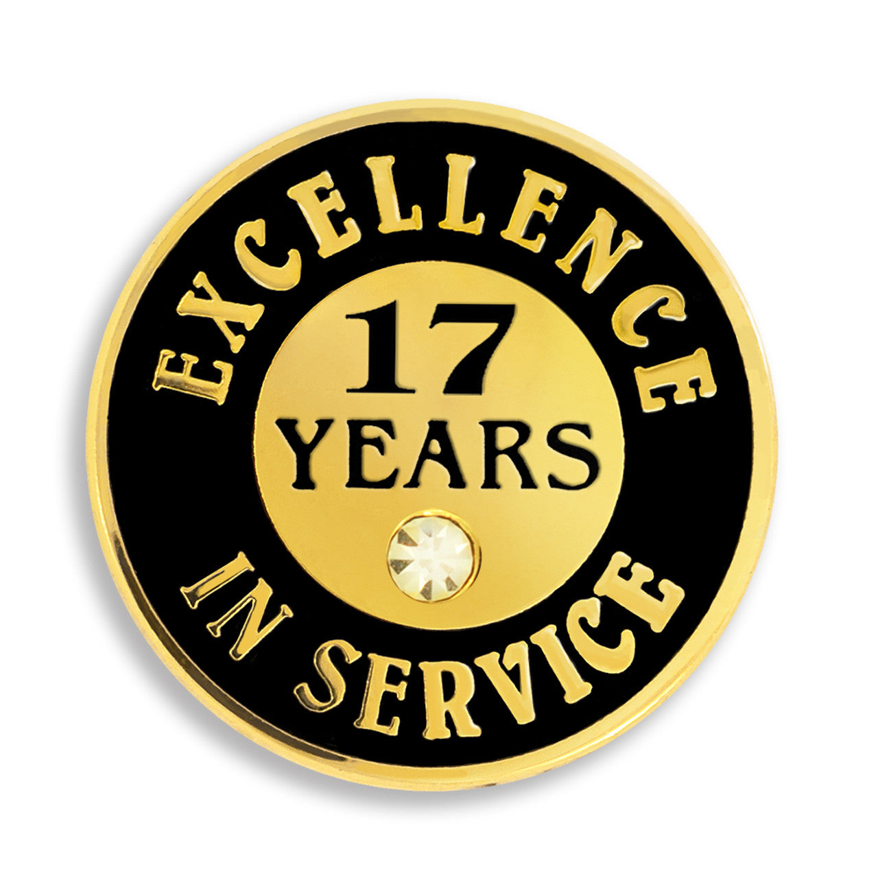 17 Years of Service Pin with Stone