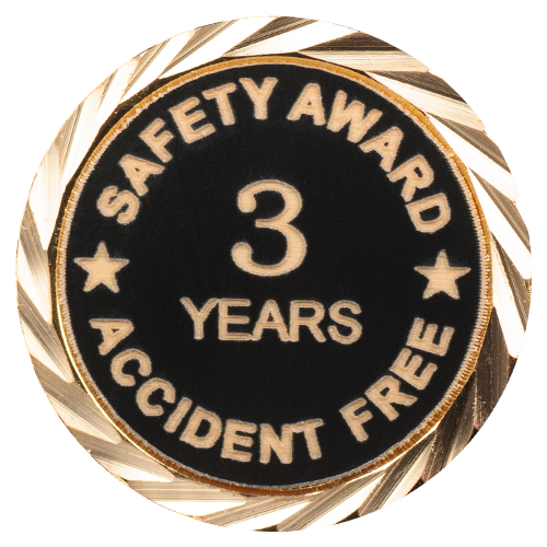 Safety Award Pin, Accident Free Pin with your choice of years