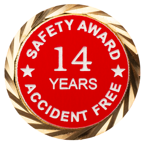Safety Award Pin, Accident Free Pin with your choice of years
