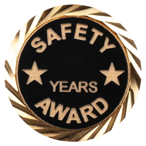 Safety Award Pin, with your choice of years