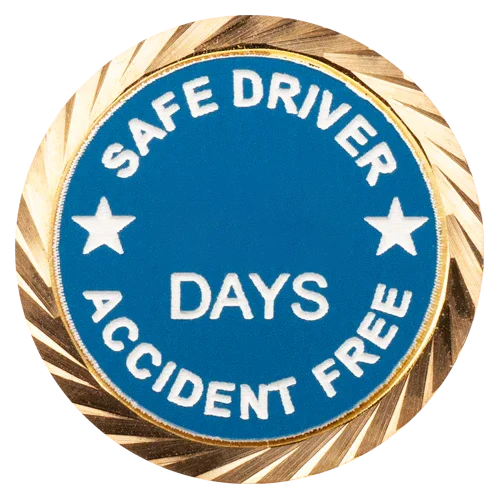 Safe Driver Pin / Accident Free Pin with your choice of days