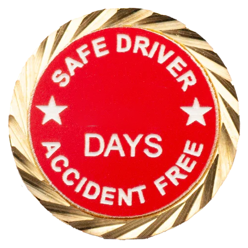 Safe Driver Pin / Accident Free Pin with your choice of days