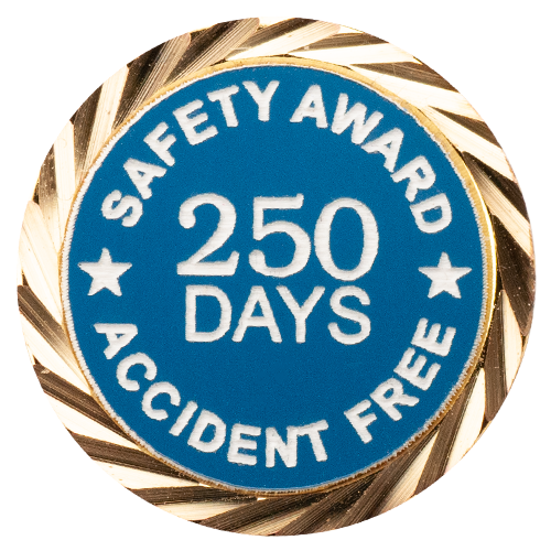 Safety Award Pin, Accident Free Pin with your choice of days