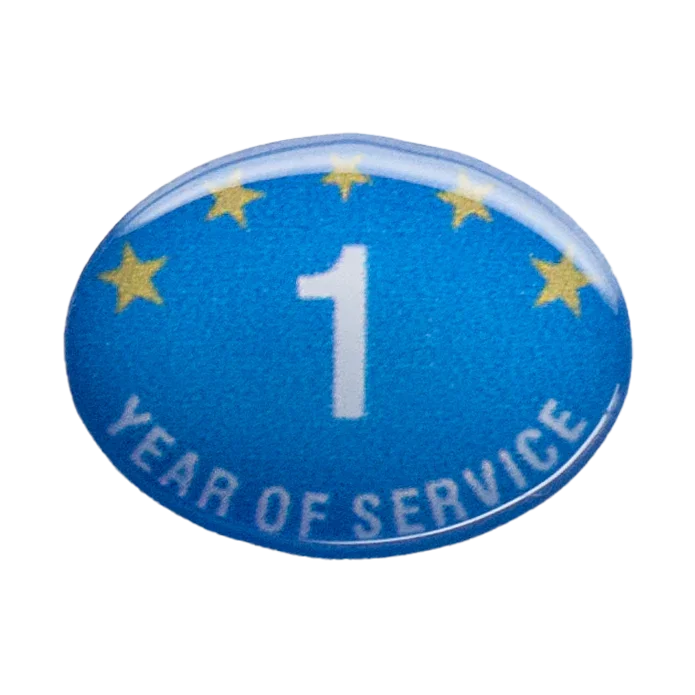 One Year Pin 1 YEAR SELF ADHESIVE YEARS OF SERVICE โ awardshere.com