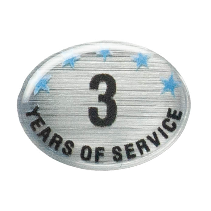 3 Years Self Adhesive Years of Service, Silver