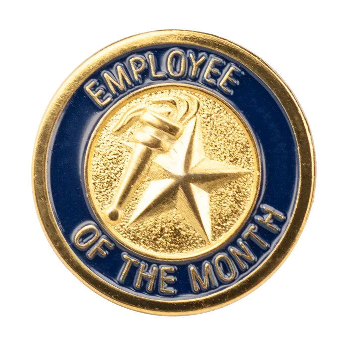 Employee Pin Program Employee of the Month, Quarter and Year Recognition Lapel Pins ...