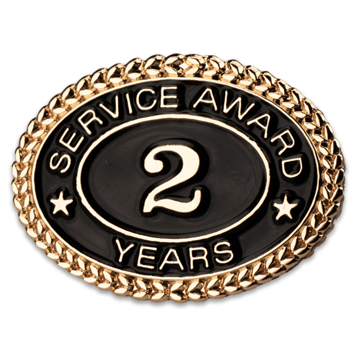 2 Years Service Award Pin - Magnetic Back